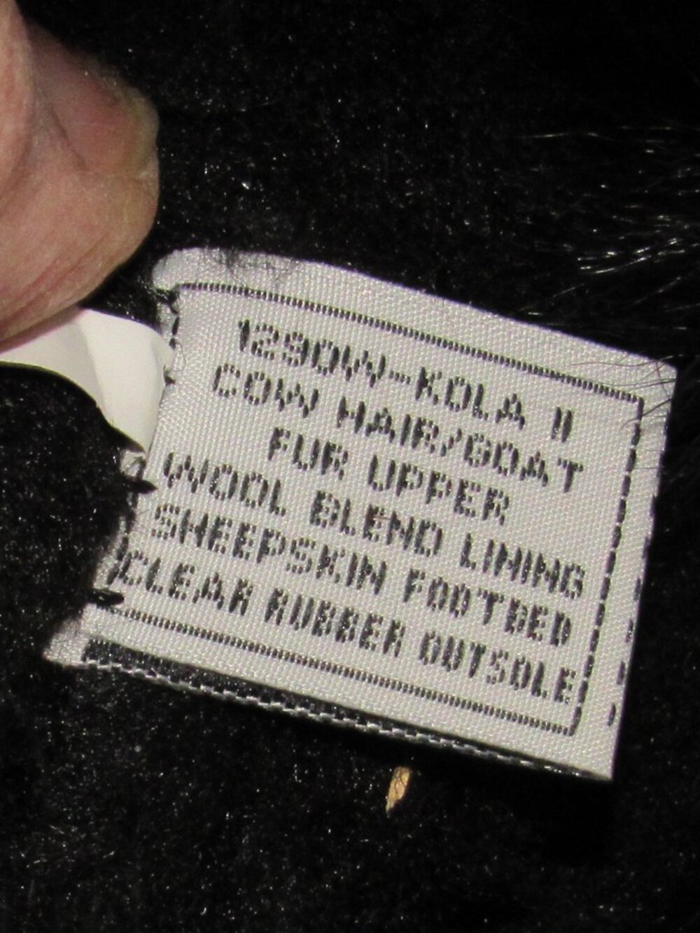 Bearpaw Kola II Sheepskin Black Goat Fur Women’s Winter Snow Lined Boots Size 9 - Picture 11 of 13